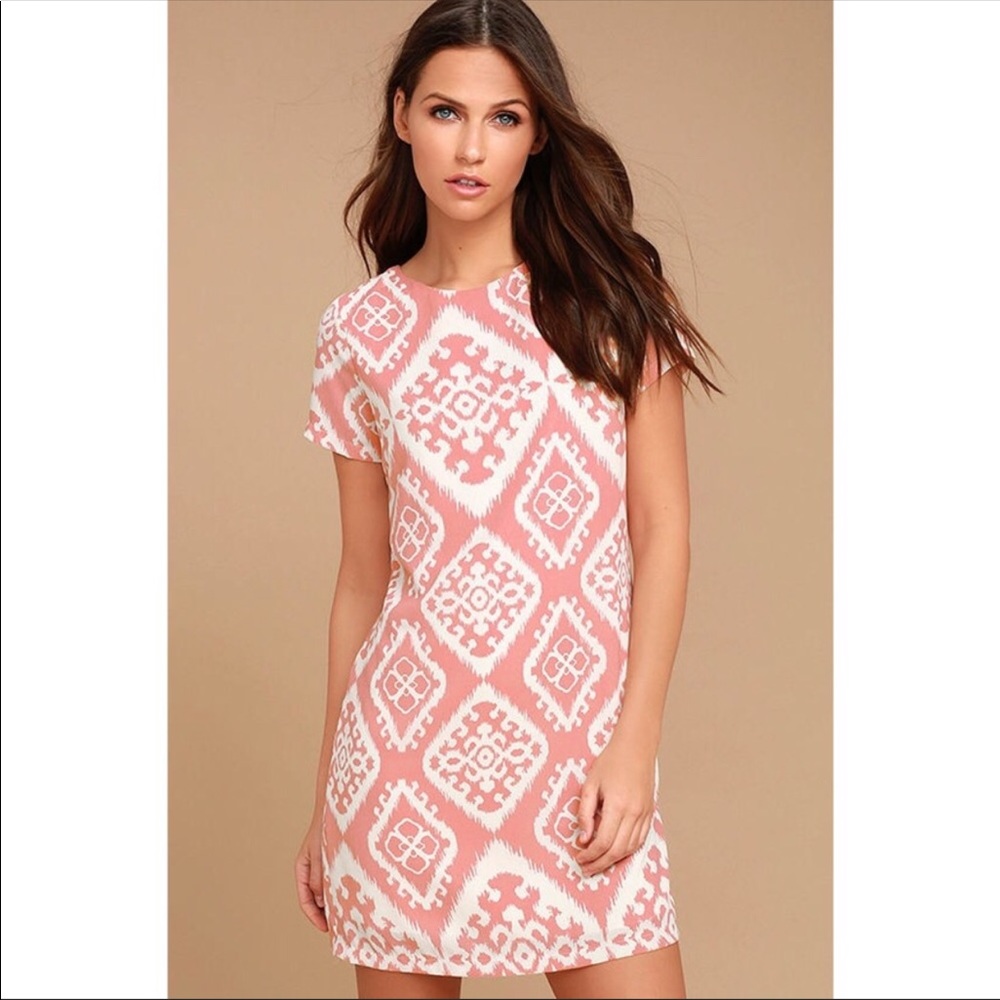 Lulus pretty pink and white dress!